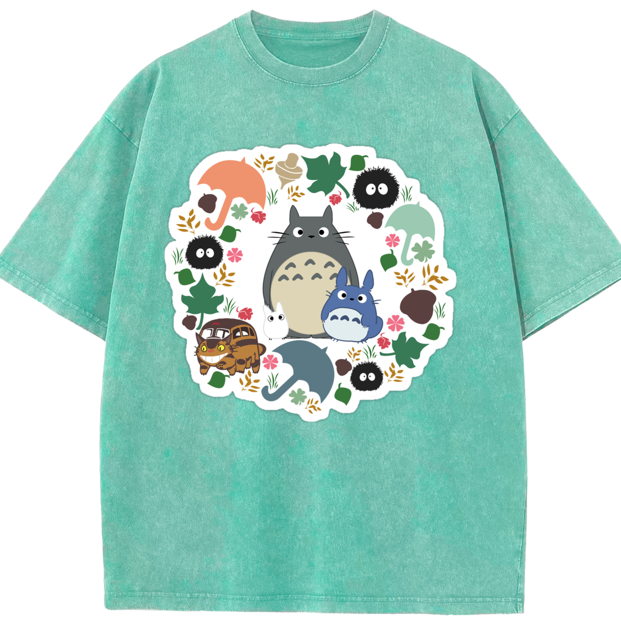 （画像用） となりのトトロ 草壁メイ 草壁サツキ My Neighbor Totoro Satsuki Kusakabe Mei Kusakabe 綿100% ヴィンテージ風 半袖Tシャツ（フロントプリント）